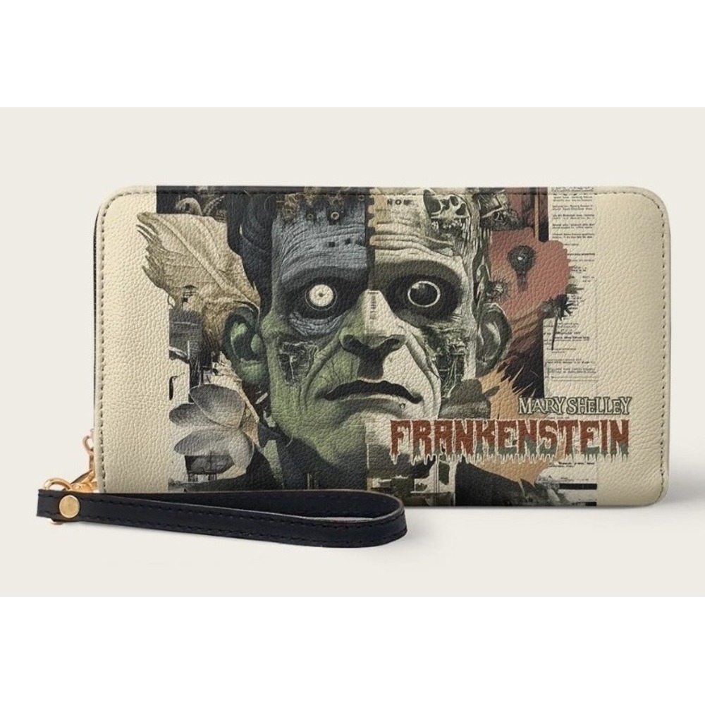 "Frankenstein" Old ParchmentWallet Goth Halloween New NWT Grunge Emo Excellent